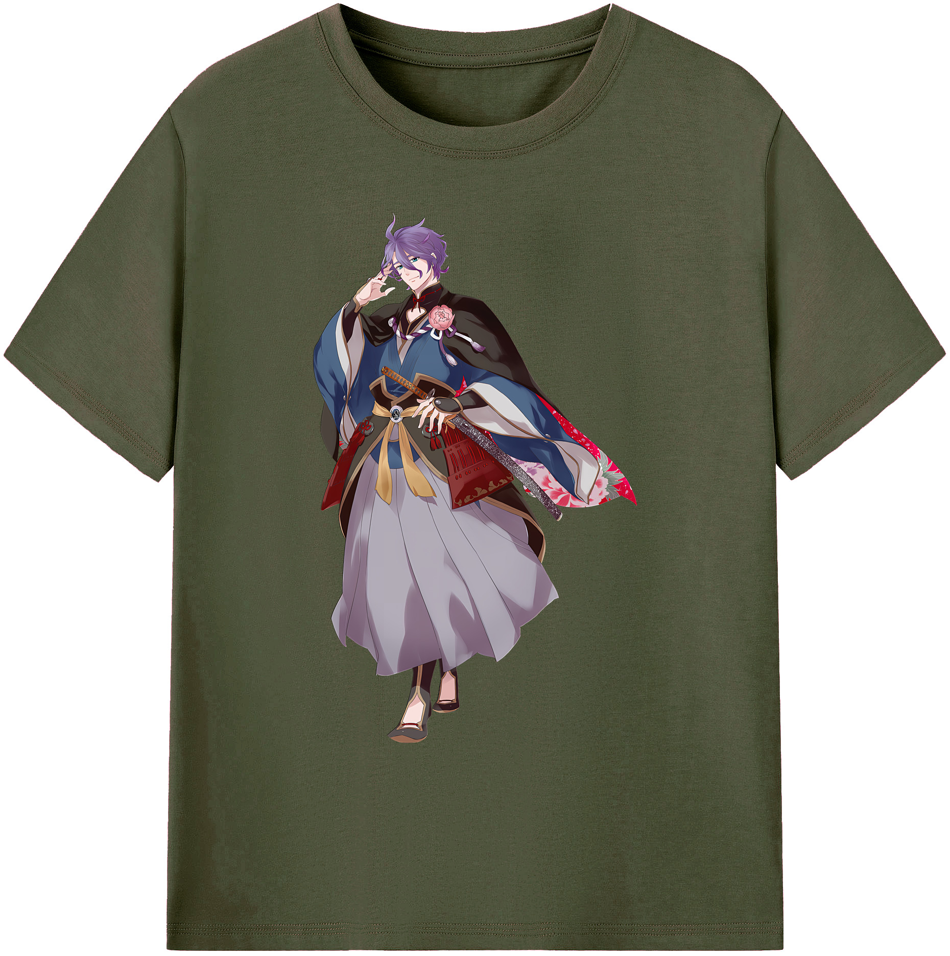 （画像用） 刀剣乱舞 Touken Ranbu 綿100％ メンズ半袖Tシャツ｜肌触りやわらか＆通気性